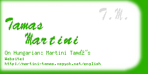 tamas martini business card